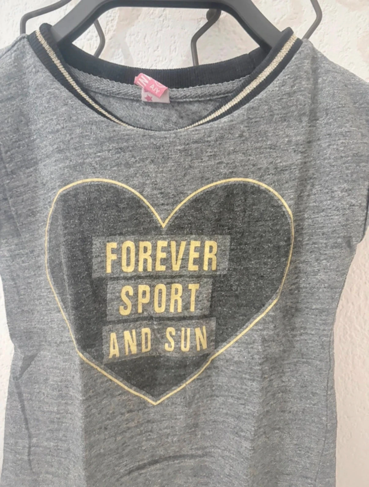 🔵 Camiseta cinza mescla "forever sport & sun" - punkidz – photo 3